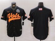 Men's Tennessee Volunteers Black With Patch Stitched Jersey