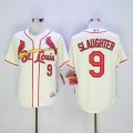 Wholesale Cheap Cardinals #9 Enos Slaughter Cream Cool Base Stitched MLB Jersey