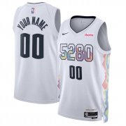 Cheap Men's Denver Nuggets Active Player Custom White 2024-25 City Edition Stitched Basketball Jersey