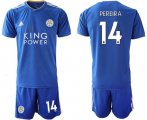 Wholesale Cheap Leicester City #14 Pereira Home Soccer Club Jersey