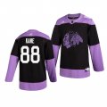 Wholesale Cheap Chicago Blackhawks #88 Patrick Kane Adidas Men's Hockey Fights Cancer Practice NHL Jersey Black