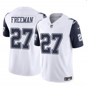 Cheap Men\'s Dallas Cowboys #27 Royce Freeman White 2023 F.U.S.E Color Rush Limited Football Stitched Jersey