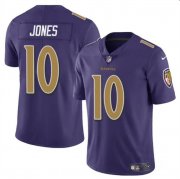 Cheap Men's Baltimore Ravens #10 Emory Jones Purple Vapor Limited Football Jersey