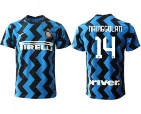 Wholesale Cheap Men 2020-2021 club Inter Milan home aaa versio 14 blue Soccer Jerseys