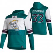 Wholesale Cheap Anaheim Ducks #33 Jakob Silfverberg Adidas Reverse Retro Pullover Hoodie White Green