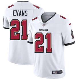 Wholesale Cheap Tampa Bay Buccaneers #21 Justin Evans Men\'s Nike White Vapor Limited Jersey