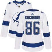 Wholesale Cheap Adidas Lightning #86 Nikita Kucherov White Road Authentic Women's Stitched NHL Jersey