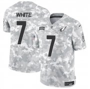 Cheap Men's Arizona Cardinals #7 Kyzir White 2024 F.U.S.E. Arctic Camo Salute to Service Limited Football Stitched Jersey