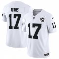 Cheap Men's Las Vegas Raiders #17 Davante Adams White 2024 F.U.S.E 65th Anniversary Patch Vapor Stitched Football Jersey