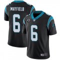 Wholesale Cheap Men's Carolina Panthers 2022 #6 Baker Mayfield Black With 3-star C Patch Vapor Untouchable Limited Stitched Jersey