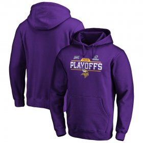 Wholesale Cheap Minnesota Vikings 2019 NFL Playoffs Bound Chip Shot Pullover Hoodie Purple