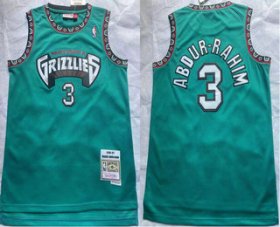 Cheap Memphis Grizzlies #3 Shareef Abdur-Rahim 1996-97 Green Hardwood Classics Soul Swingman Throwback Jersey