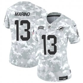 Cheap Women\'s Miami Dolphins #13 Dan Marino 2024 F.U.S.E Arctic Camo Salute To Service Limited Stitched Football Jersey(Run Small)