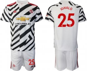 Wholesale Cheap Men 2020-2021 club Manchester united away 25 white Soccer Jerseys