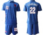 Wholesale Cheap Men 2020-2021 European Cup England away blue 22 Nike Soccer Jersey