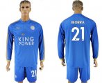 Wholesale Cheap Leicester City #21 Iborra Home Long Sleeves Soccer Club Jersey