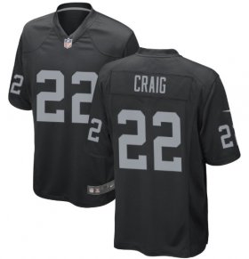 Men\'s Las Vegas Raiders #22 Roger Craig Nike Black Vapor Limited Jersey