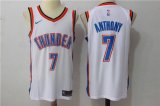 Wholesale Cheap Men's Oklahoma City Thunder #7 Carmelo Anthony New White 2017-2018 Nike Swingman Stitched NBA Jersey