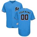 Wholesale Cheap Miami Marlins Majestic Alternate 2019 Authentic Collection Flex Base Custom Jersey Blue