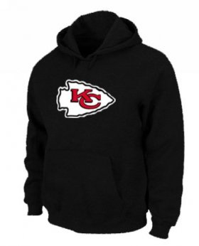 Wholesale Cheap Kansas City Chiefs Logo Pullover Hoodie Black