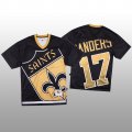 Wholesale Cheap NFL New Orleans Saints #17 Emmanuel Sanders Black Men's Mitchell & Nell Big Face Fashion Limited NFL Jersey