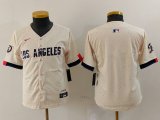 Cheap Youth Los Angeles Dodgers Blank Cream 2024 City Connect Limited Stitched Jersey