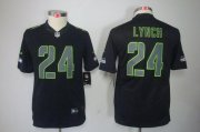 Wholesale Cheap Nike Seahawks #24 Marshawn Lynch Black Impact Youth Stitched NFL Limited Jersey