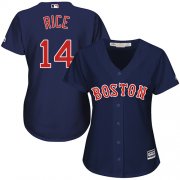 Wholesale Cheap Red Sox #14 Jim Rice Navy Blue Alternate Women's Stitched MLB Jersey