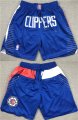 Cheap Men's Los Angeles Clippers Blue Shorts