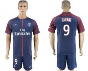 Wholesale Cheap Paris Saint-Germain #9 Cavani Home Soccer Club Jersey