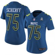 Wholesale Cheap Nike Redskins #75 Brandon Scherff Navy Women's Stitched NFL Limited NFC 2017 Pro Bowl Jersey