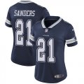 Wholesale Cheap Nike Cowboys #21 Deion Sanders Navy Blue Team Color Women's Stitched NFL Vapor Untouchable Limited Jersey