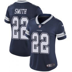 Wholesale Cheap Nike Cowboys #22 Emmitt Smith Navy Blue Team Color Women\'s Stitched NFL Vapor Untouchable Limited Jersey