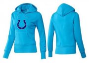 Wholesale Cheap Women's Indianapolis Colts Logo Pullover Hoodie Light Blue