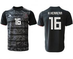 Wholesale Cheap Mexico #16 H.Herrera Black Soccer Country Jersey