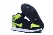 Wholesale Cheap Air Jordan 1 I Retro Shoes Black/green-white