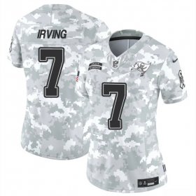 Cheap Women\'s Tampa Bay Buccaneers #7 Bucky Irving 2024 F.U.S.E Arctic Camo Salute To Service Limited Stitched Football Jersey(Run Small)