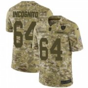 Wholesale Cheap Men's Las Vegas Raiders #64 Richie Incognito Limited Camo 2018 Salute to Service Jersey