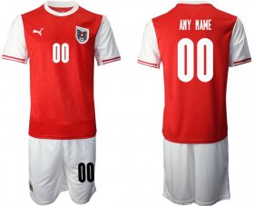 Wholesale Cheap Men 2020-2021 European Cup Austria home red customized Soccer Jersey