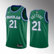 Cheap Men's Dallas Mavericks #21 Daniel Gafford Green Classic Edition Stitched Basketball Jersey