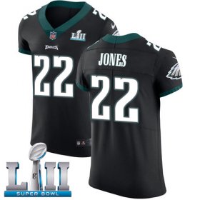 Wholesale Cheap Nike Eagles #22 Sidney Jones Black Alternate Super Bowl LII Men\'s Stitched NFL Vapor Untouchable Elite Jersey