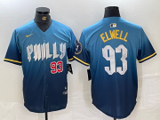 Cheap Men's Philadelphia Phillies #93 Jason Elwell Blue 2024 City Connect Limited Stitched Jerseys