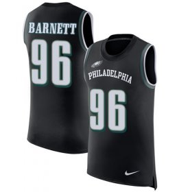 Wholesale Cheap Nike Eagles #96 Derek Barnett Black Alternate Men\'s Stitched NFL Limited Rush Tank Top Jersey