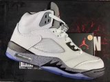 Wholesale Cheap Air Jordan 5 GS Shoes White/Black-Cement Gray