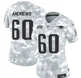 Cheap Women\'s New England Patriots #60 David Andrews 2024 F.U.S.E Arctic Camo Salute To Service Limited Stitched Jersey(Run Small)