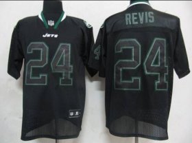 Wholesale Cheap Jets #24 Darrelle Revis Lights Out Black Stitched NFL Jersey