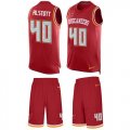 Wholesale Cheap Nike Buccaneers #40 Mike Alstott Red Team Color Men's Stitched NFL Limited Tank Top Suit Jersey