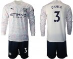 Wholesale Cheap 2021 Men Manchester city away long sleeve 3 soccer jerseys