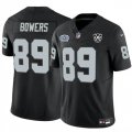 Cheap Men's Las Vegas Raiders #89 Brock Bowers Black 2024 F.U.S.E 65th Anniversary Patch Vapor Stitched Football Jersey