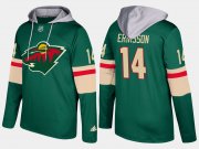 Wholesale Cheap Wild #14 Joel Eriksson Ek Green Name And Number Hoodie